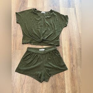 Fighting Eel Green Ribbed Set